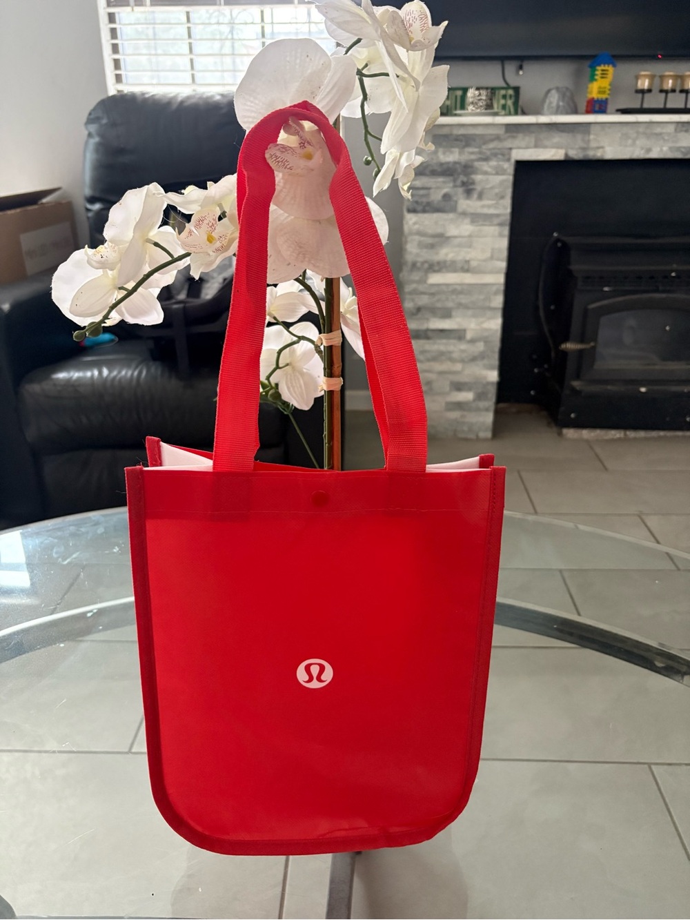 lululemon athletica Red Compact Tote with Logo